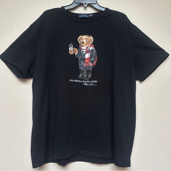 Classic Fit Cocoa Bear T-Shirt Polo Ralph Lauren Size XL - Picture 1 of 9